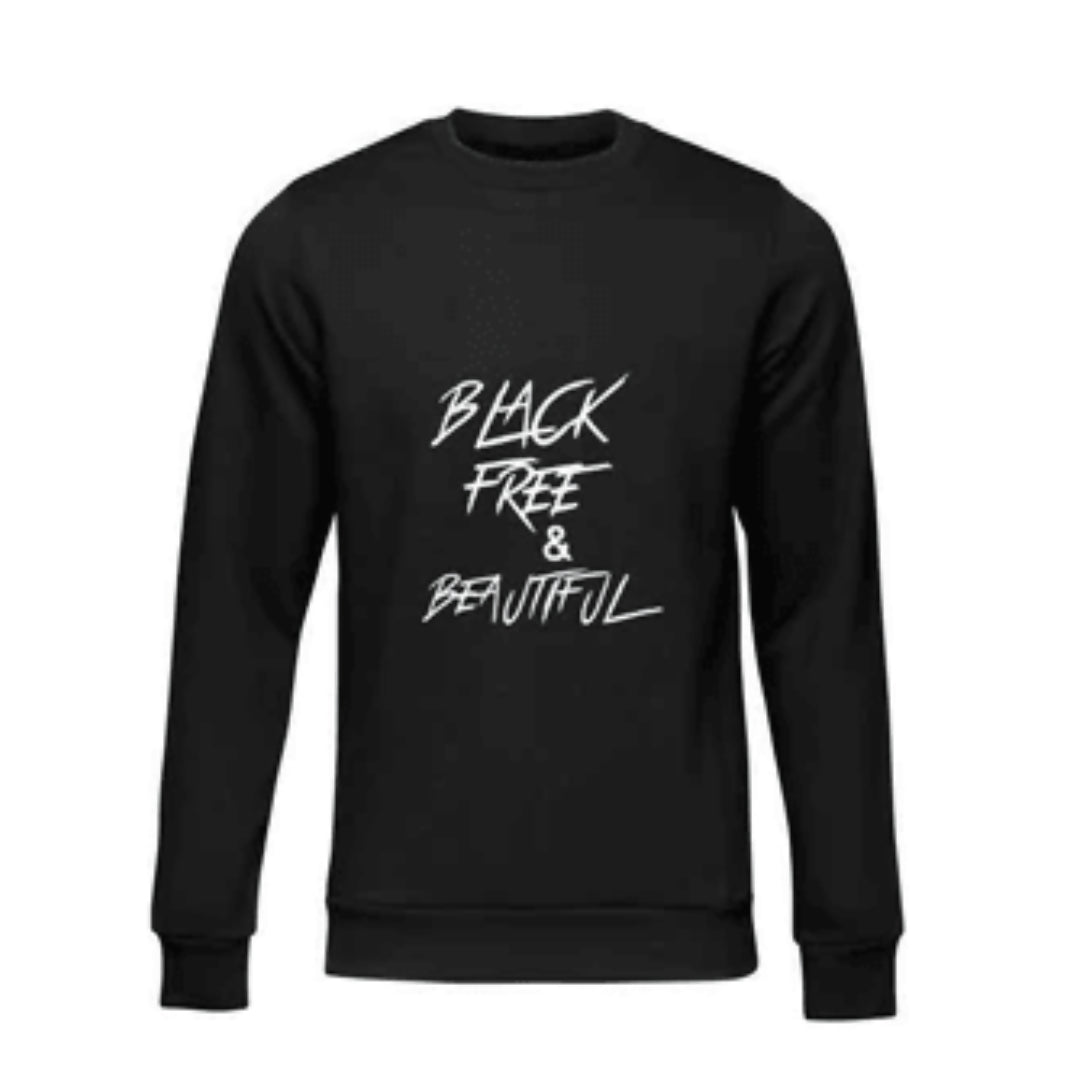 black, free & beautiful sweater