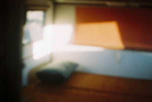 blurry bed film print