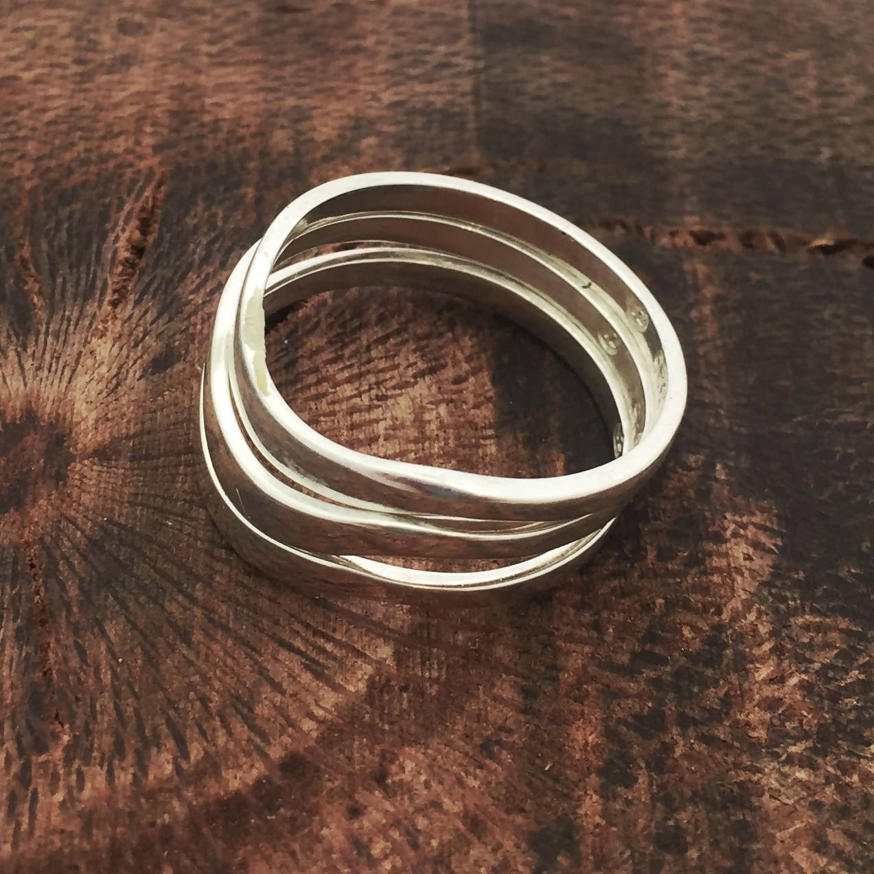stackable curve rings set