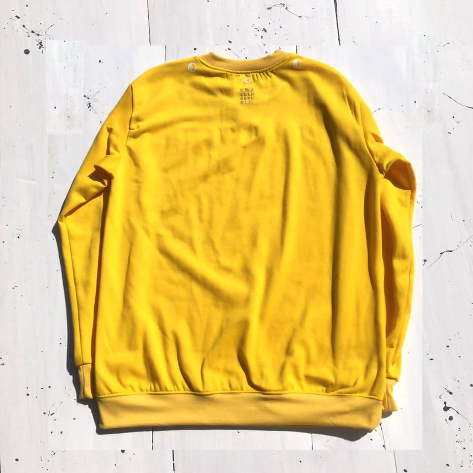 kwazulurepublic white & yellow sweater