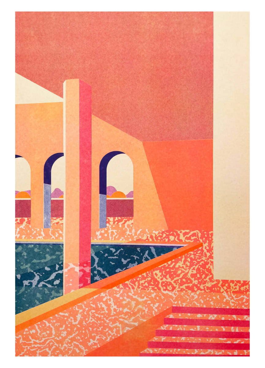 Afternoon Glow RISO Print