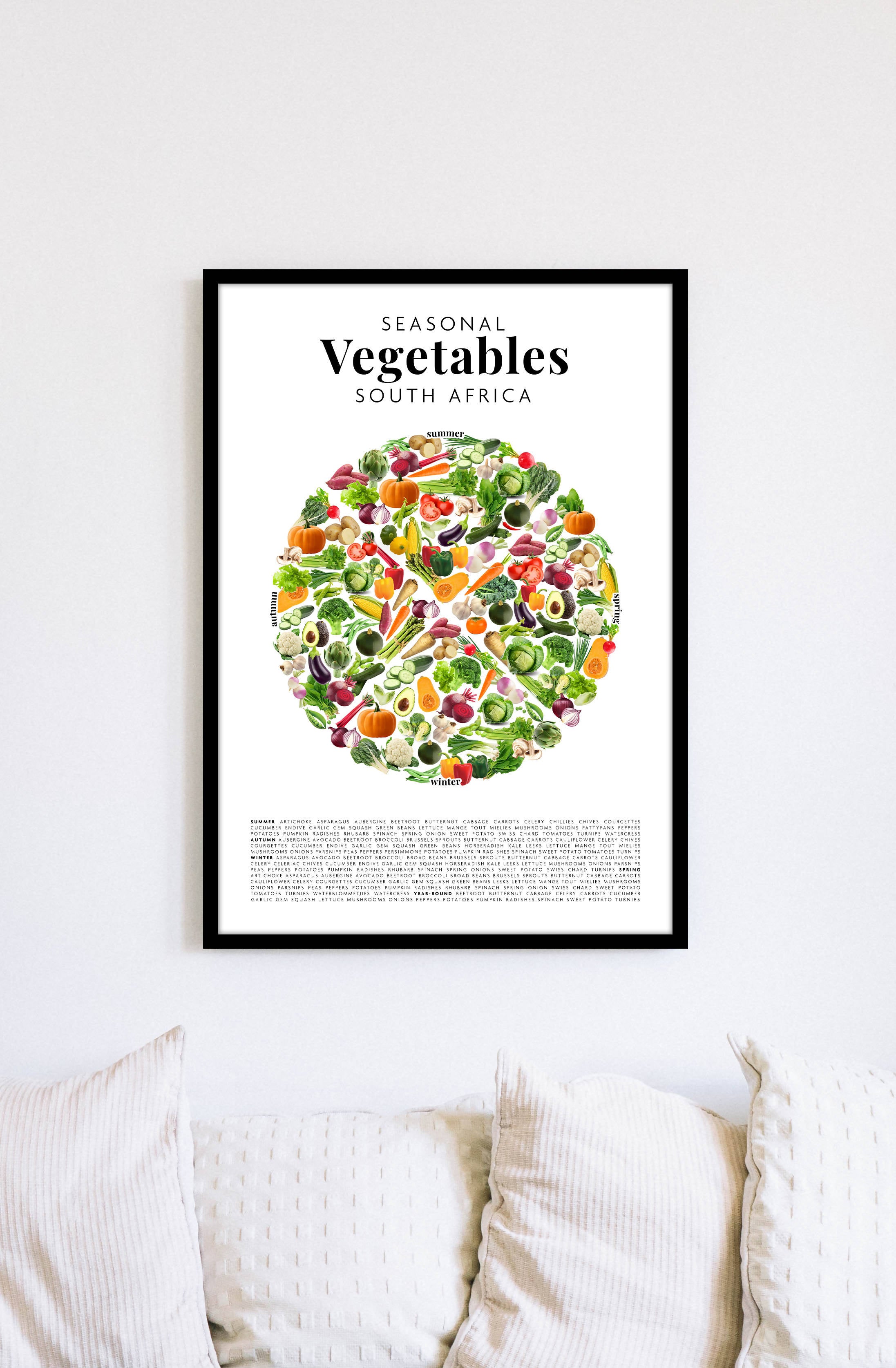 seasonal vegetables print