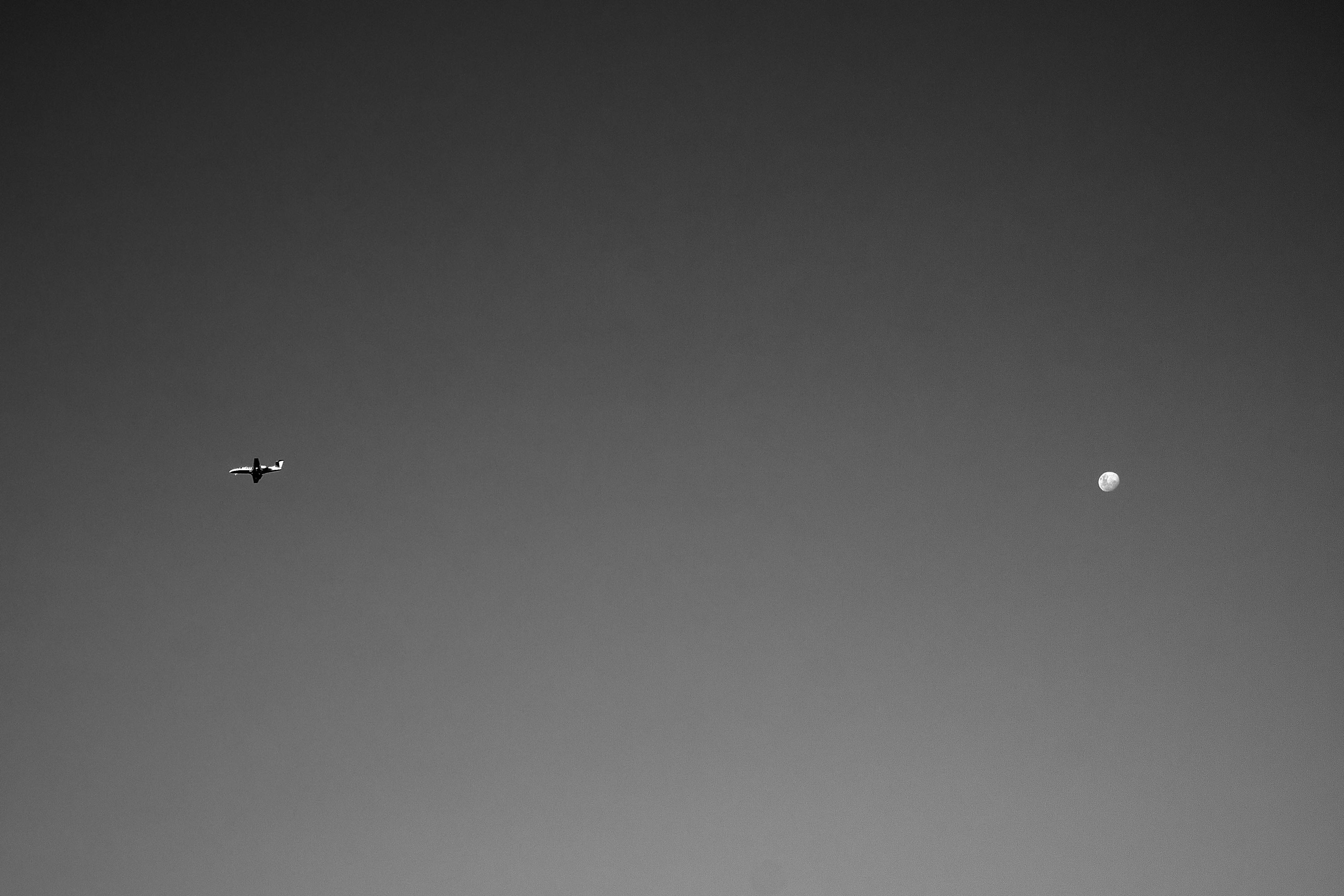 plane and moon | unframed print