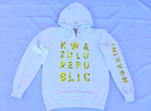 kwazulurepublic hoodie yellow print