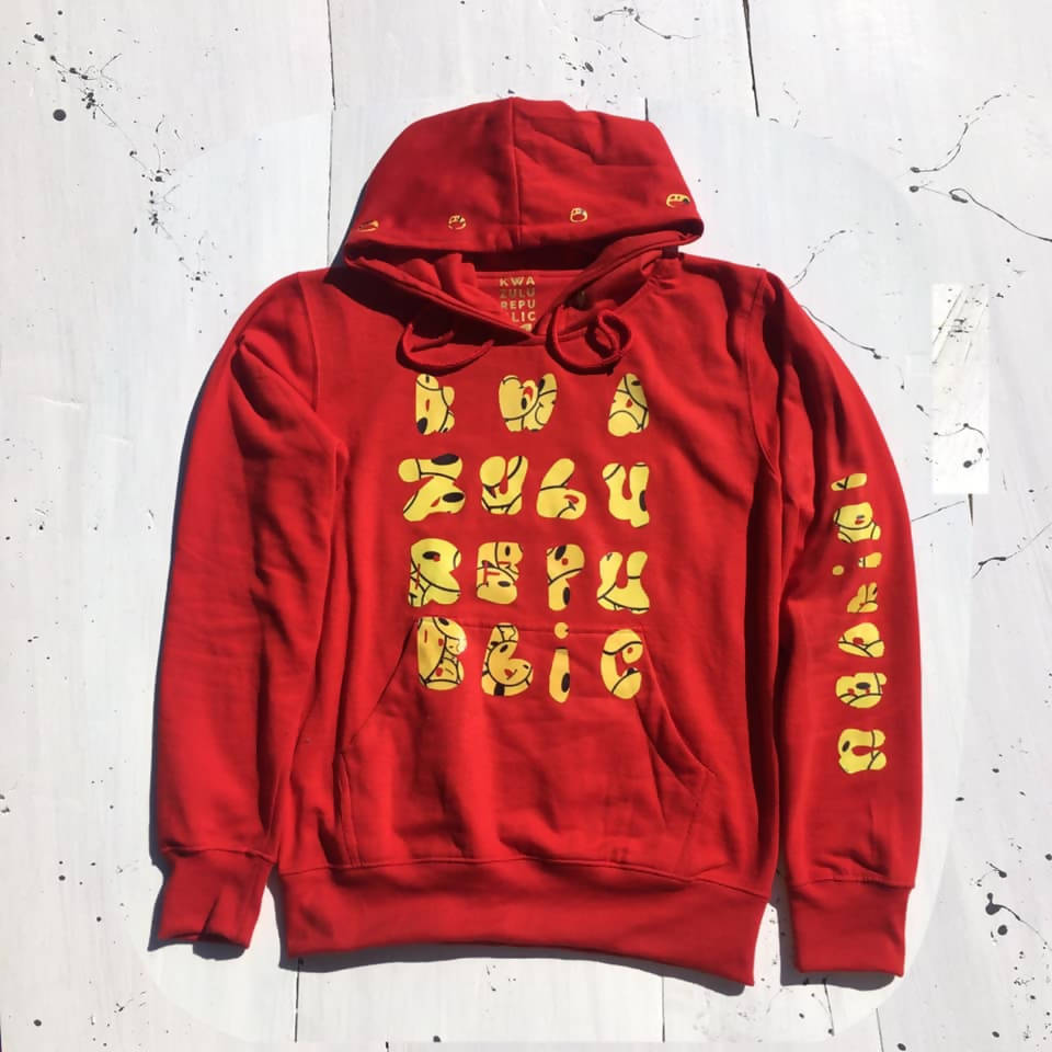 kwazulurepublic red & yellow color print tracksuit top