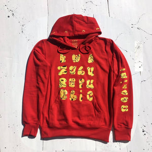 kwazulurepublic red & yellow color print tracksuit top