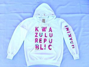 KwaZuluRepublic Pink Print Hoodie